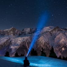 Chamonix valley Une nuit face au Mont-Blanc