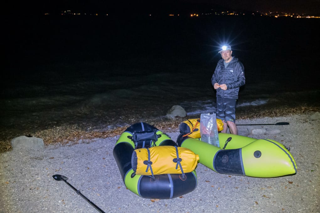 Bruno Berthet packraft nocturne Aqua Xtreme