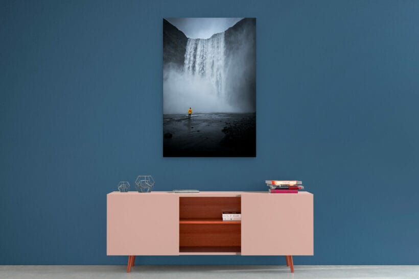 humain-cascade-skogafoss-islande-dibond